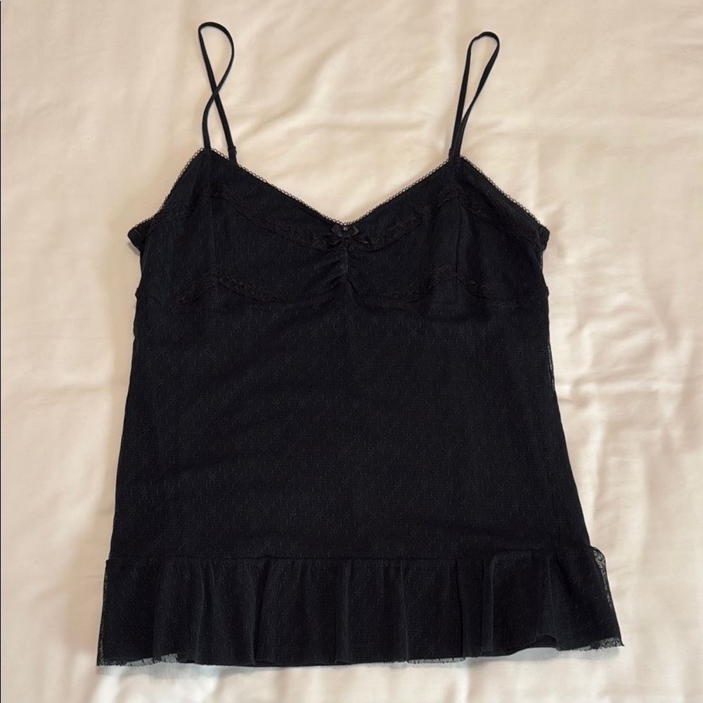 Elegant Black Lace Women's Top